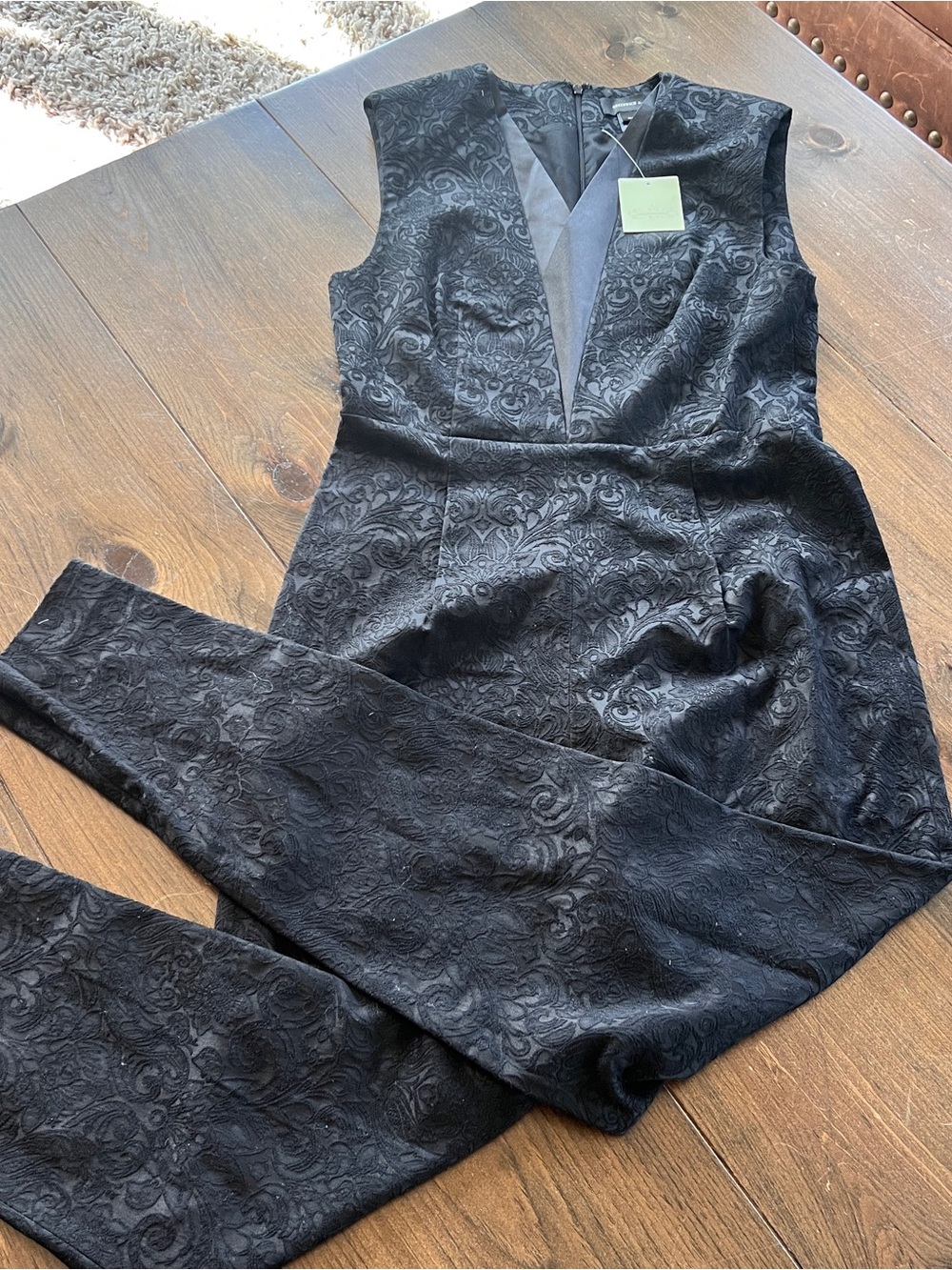 Greenwich & Mews Anthropologie Exclusive Jacquard Tux Jumpsuit-8P